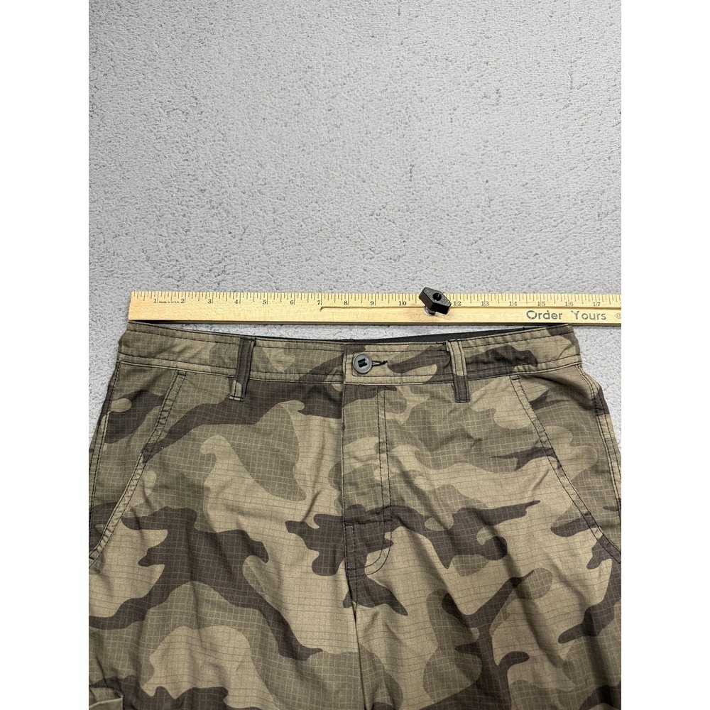 DaHui Hybrid Collection Shorts Mens 32 Green Camo Cargo Stretch 10 Inseam Summer - Picture 5 of 11